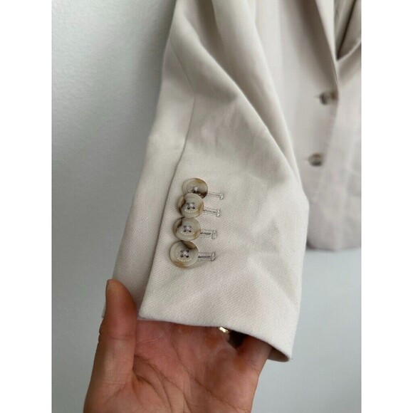 Babaton Atelier Aritzia Women's Oversized Single Breasted Blazer Cream Size 1 - Picture 4 of 10